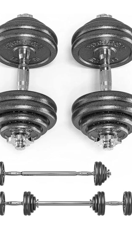 50kg Adjustable Dumbbell & Barbell Set
