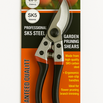 Pruning Shears 8' Bypass Garden SK5+Durionise Heavy Duty Hand Clippers Grip