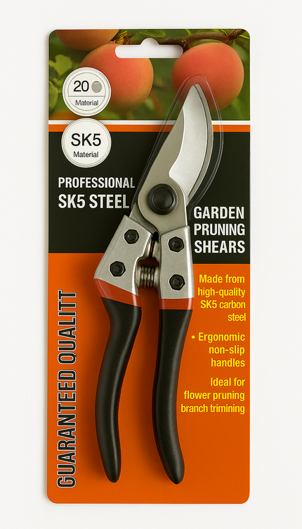 Pruning Shears 8' Bypass Garden SK5+Durionise Heavy Duty Hand Clippers Grip