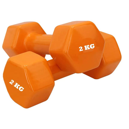 2kg Orange Neoprene Dumbbells Pair
