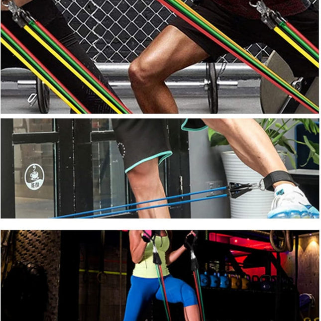 Resistance Bands Set Workout Door Anchor Ankle Straps with Handles ForShape Body