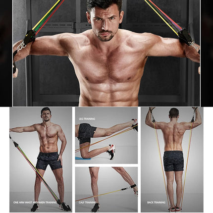 Resistance Bands Set Workout Door Anchor Ankle Straps with Handles ForShape Body