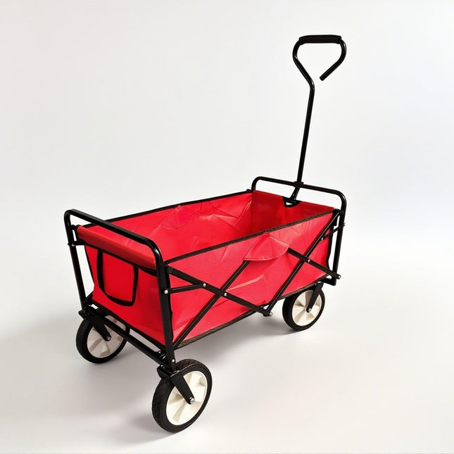 Folding Wagon 70KG Collapsible Trolley Cart Wheels for Camping Beach & Garden