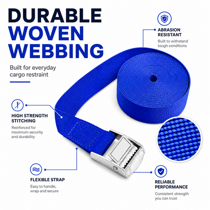 Ratchet Tie Down Strap 5m Heavy Duty Cargo Belt