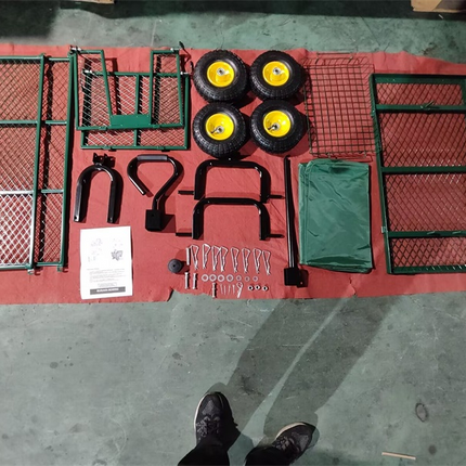 Garden Trolley TRAILER Deluxe High Sided Cart 500kg H Duty Festival Camping LARG
