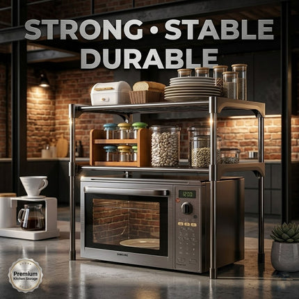 2-Tier Microwave Oven Stand & Kitchen Shelf