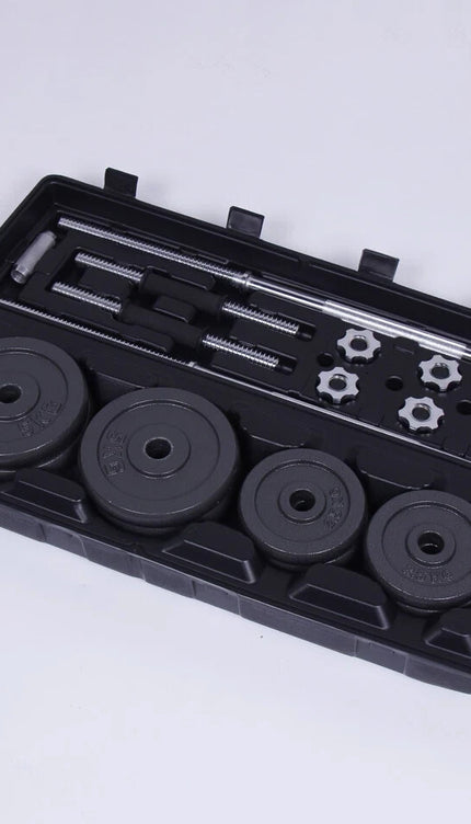 50kg Cast Iron Dumbbell & Barbell Set