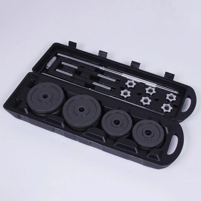50kg Cast Iron Dumbbell & Barbell Set