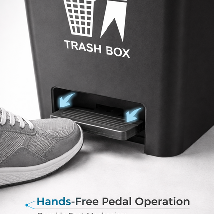Recycling Pedal Bin Kitchen Waste Trash Can Home Office Rubbish 50/80L