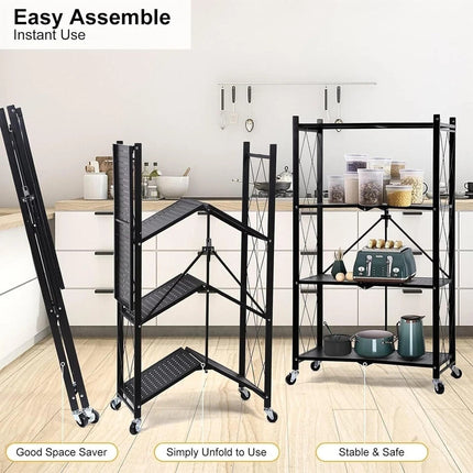 Folding Shelf Storage Portable Rack Shelves Garage Kitchen Warehouse Pantry Shed