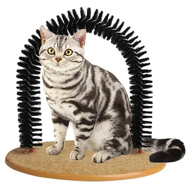 Cat Scratch Arch Kitten Massaging Scratching Scratcher Pet Grooming Play Toy New