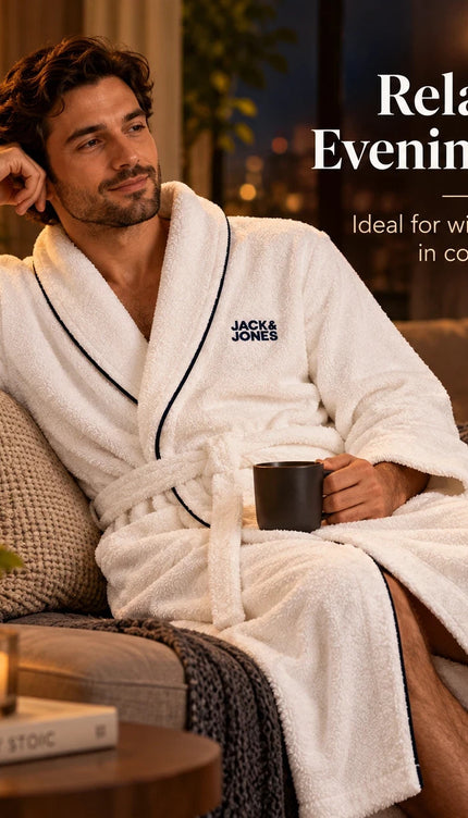 Unisex Cotton Bathrobe – Terry & Waffle Spa Dressing Gown, Various Colours