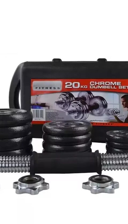 15–50kg Cast Iron Adjustable Dumbbell & Barbell Set