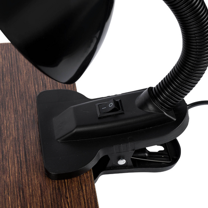 Adjustable Desk Clamp Lamp Bed Study Reading Light Clip On Table Lamp Black