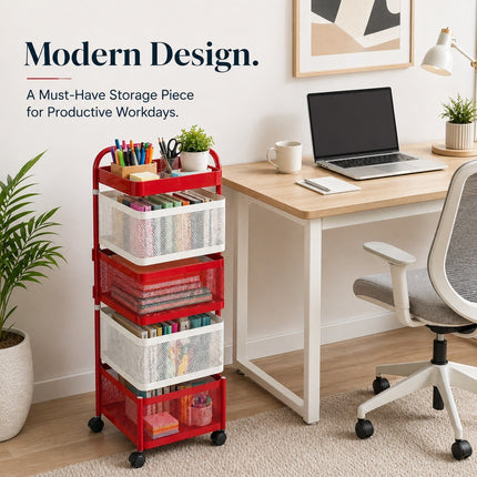 Rotating Storage Rack Square Trolley Kitchen Bathroom Organizer Vegetable Shelf