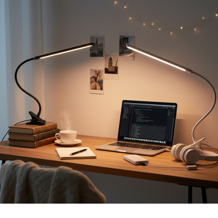 Desk Lamp  Adjustable Light  Flexible Clip On  for Home Office Reading