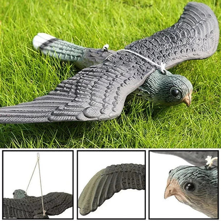Hawk Owl Heron Decoy Bird Pest Control Cat Repeller Pond Garden Scare Ornament