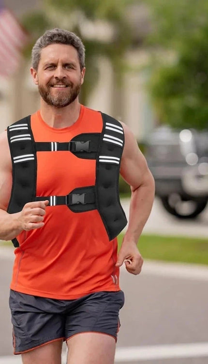 Weighted Vest 5kg 10kg Adjustable Running & home Gym Workouts No Bounce Training