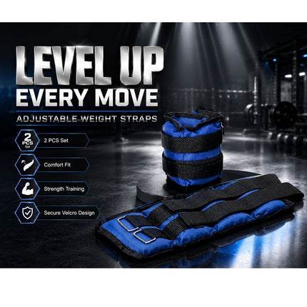1.5kg Blue Ankle & Wrist Weights Set – 2 Pack