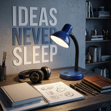 Study Desk Lamp E27 40W Flexible Neck Simple Design Home Office Work Light