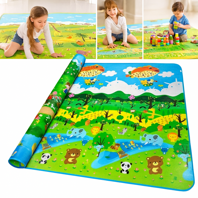 Large Baby Play Mat Double Sided Crawl Educational Picnic Carpet 200x180cm
