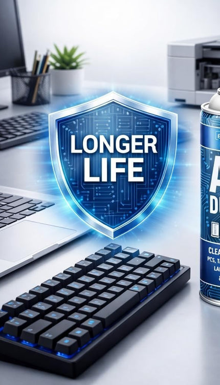 Air Duster Spray Compressed Can Cleans Laptop Printer Keyboard Tech Gadget 200ml