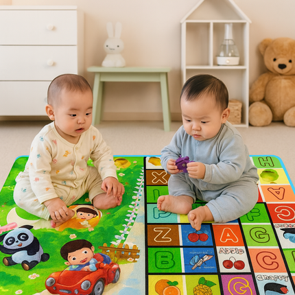 Large Baby Play Mat Kids Double Sided Crawl Educational Picnic Carpet 200x180cm
