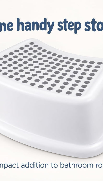 Toddler Step Stool Anti-Slip Top Sturdy Plastic Toilet Bathroom Aid Stool White