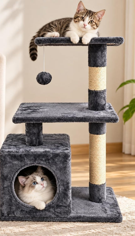 85cm Cat Tree Tower Sisal Scratching Post Condo Perch Activity Centre for Cats
