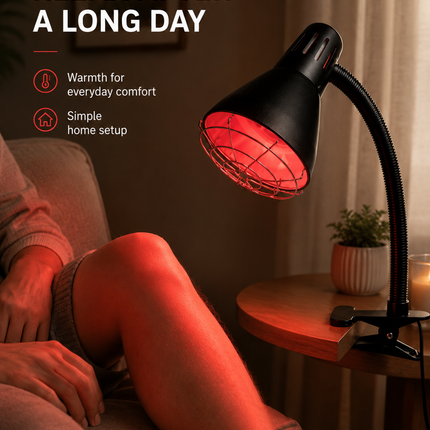 Infrared Heat Lamp 150W Red Light Therapy Clip On Adjustable Muscle Relaxation