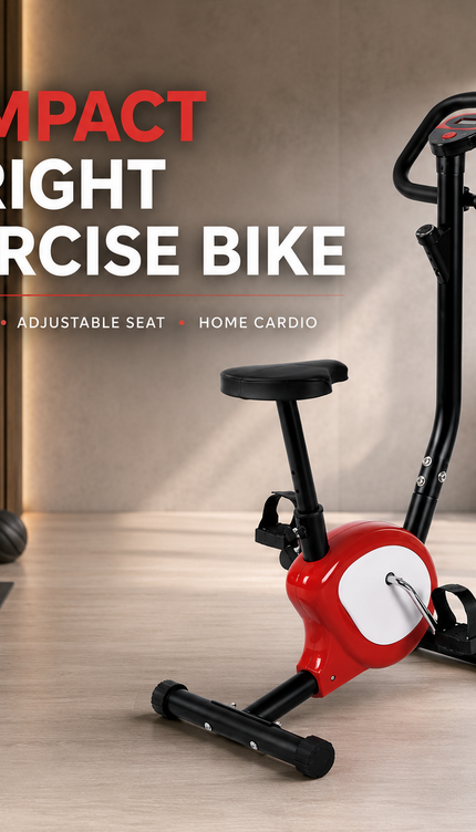 Exercise Bike With Adjustable Seat Cardio Exercise Gym Upright Spinning Bicycle