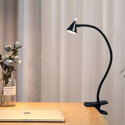 LED Desk Lamp Clip On Reading Light 3W Eye Care Flexible 10 Brightness Levels