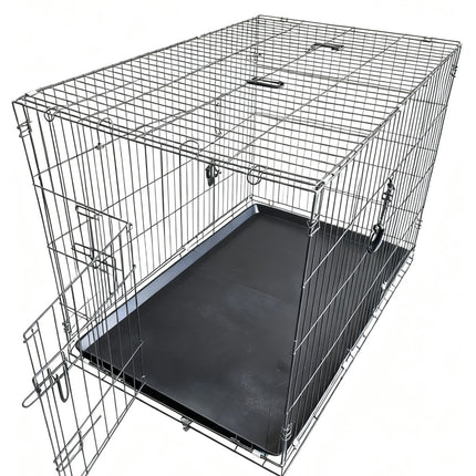 48" Strong Metal Dog Crate Pet Carrier Cage with Removable Tray for Dogs & Cats