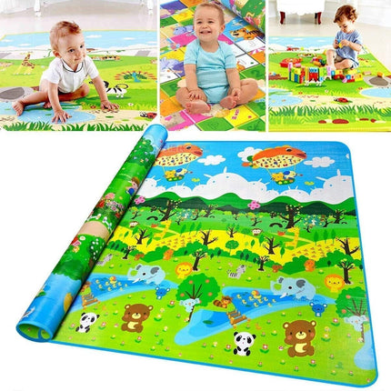 Large Baby Play Mat Double Sided Crawl Educational Picnic Carpet 200x180cm