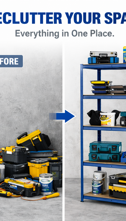5 Tier Garage Shelving Unit 180 × 90 × 40cm