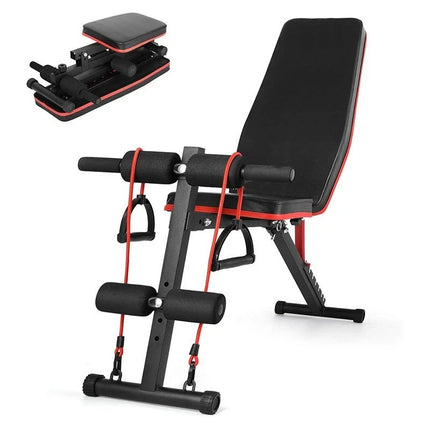 Weight Bench Adjustable Incline Foldable Strength Training Full Body Workout Gym