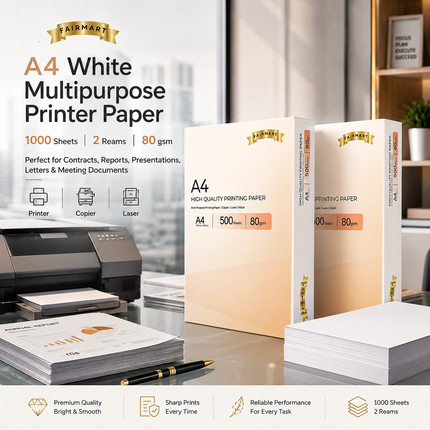 A4 Printer Paper 70gsm 80gsm Home Office Inkjet Laser Printer Copiers Reams