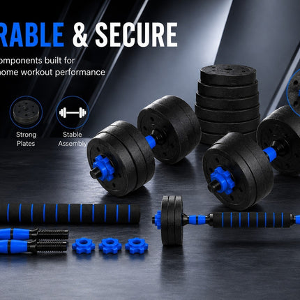 Adjustable Dumbbell & Barbell Set