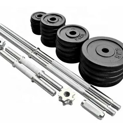 Adjustable Dumbbell Barbell Set Cast Iron 15-50KG Body Building Set - Box Damage