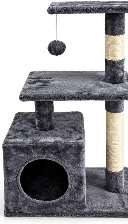 85cm Cat Tree Tower Sisal Scratching Post Condo Perch Activity Centre for Cats