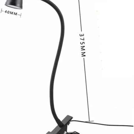LED Desk Lamp Clip-On 3W Flexible Reading Light Eye Care 10-Level Brightness