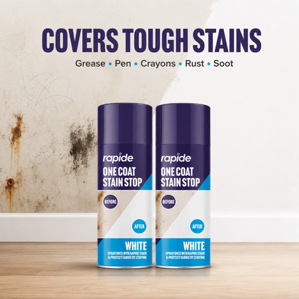 2x Stain Stop Spray Blocker 1-Coat White Aerosol Damp Mould Prevent Paint 400ml