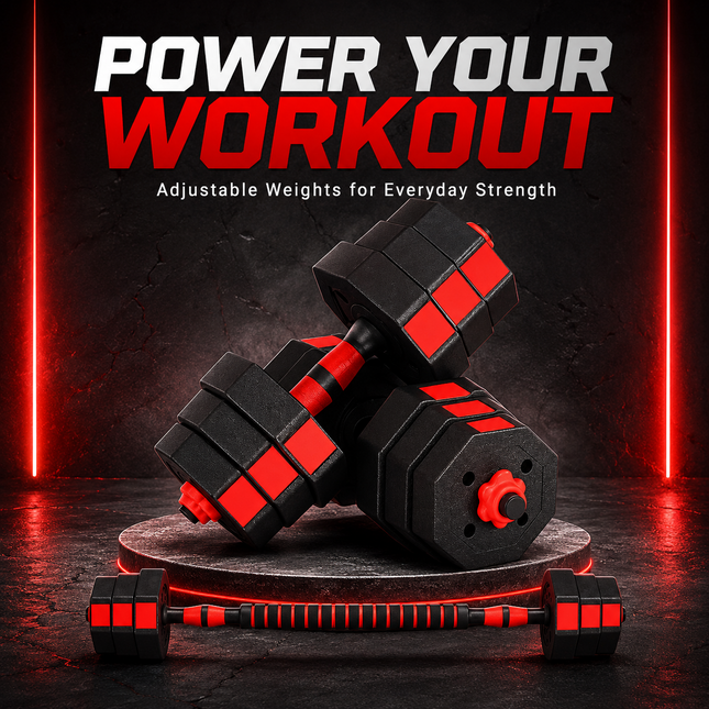 Dumbbells 30KG Adjustable Octagonal Strength Set
