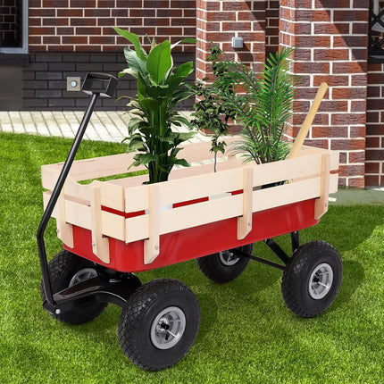 Garden Utility Wagon Cart Gardening Trolley Heavy Duty KidsToy Truck Wheelbarrow
