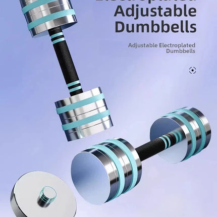 Adjustable Dumbbell Pair 6kg Anti Slip Grip Gym Weight Lifting Workout Dumbbell