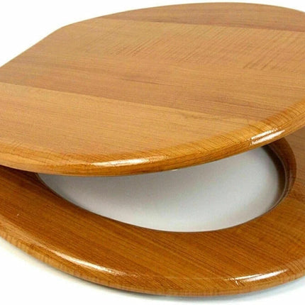 18" MDF UNIVERSAL BATHROOM WC TOILET SEAT QUICK EASY FIT WOODEN 18INCH