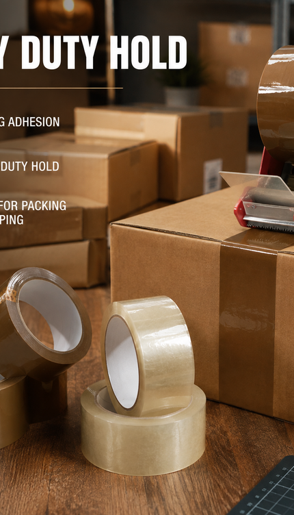 Strong Heavy Duty 48mm X 66mm  Brown, clear