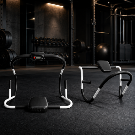 Ab Roller Sit Up Crunch Core Trainer With Padded Headrest Fitness Exercise Gym