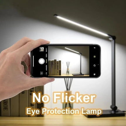 LED Desk Lamp with USB Night Light Dimmable Touch Control for Home Office Study