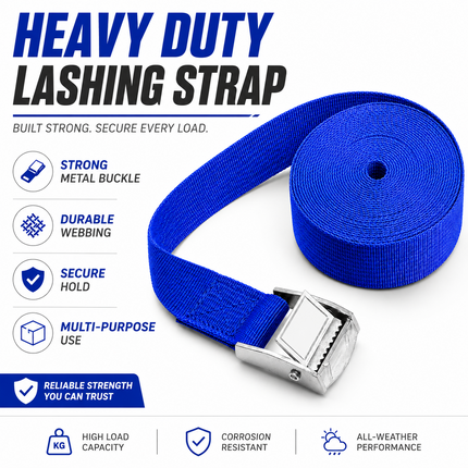 Ratchet Tie Down Strap 5m Heavy Duty Cargo Belt